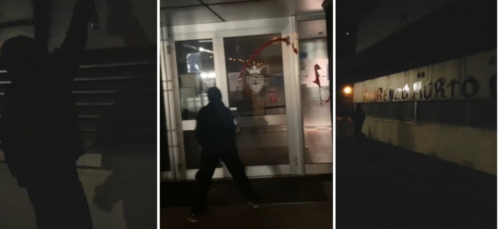 Imbrattato il Palazzo dell'Istruzione, il Coordinamento studentesco rivendica il gesto